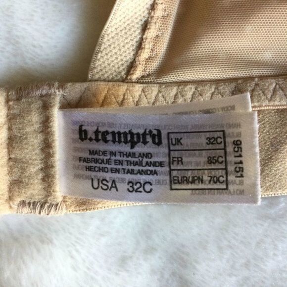 B.tempt’d by Wacoal Underwire Nude Sheer Lace‎ Bra 32C - Picture 7 of 9